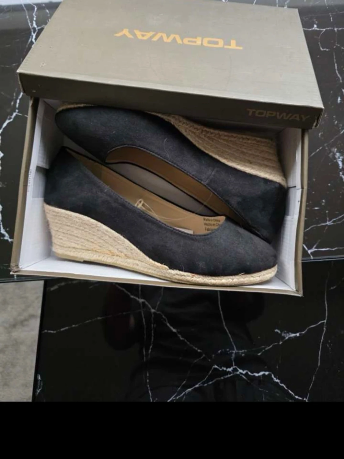 Svarta espadrillos med kilklack Topway - 1