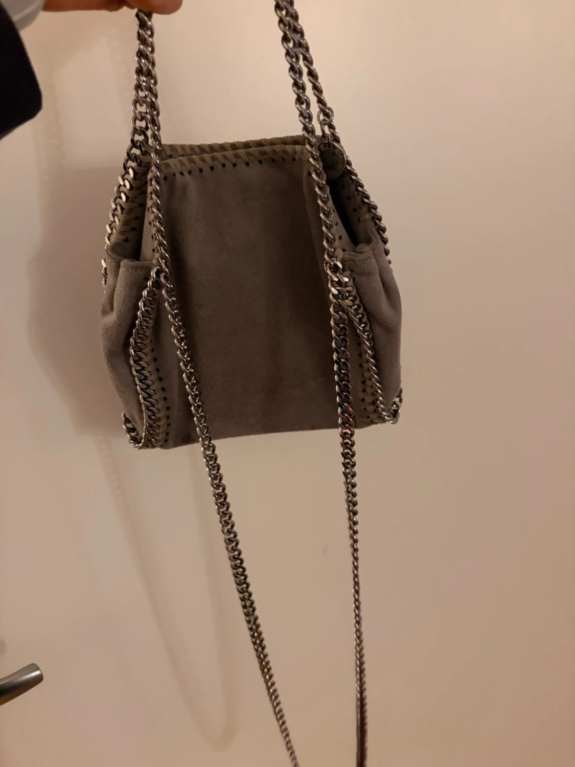 Grå Stella McCartney Falabella väska tiny - 2