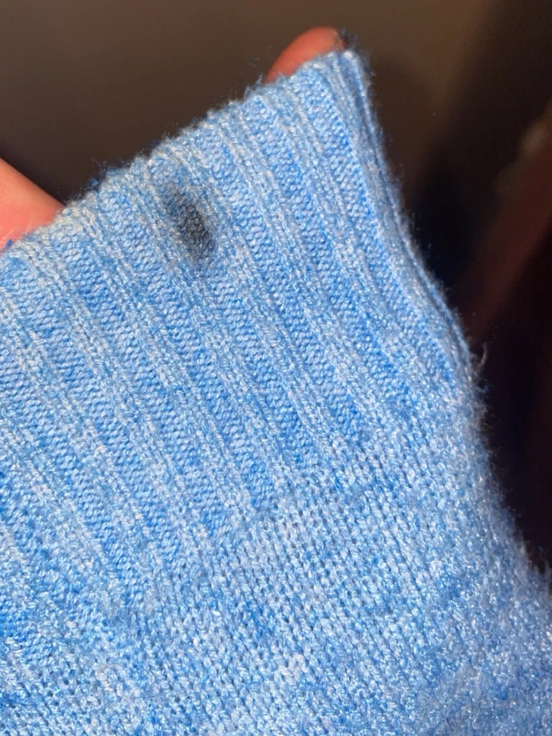 Ljusblå stickad tröja - 1