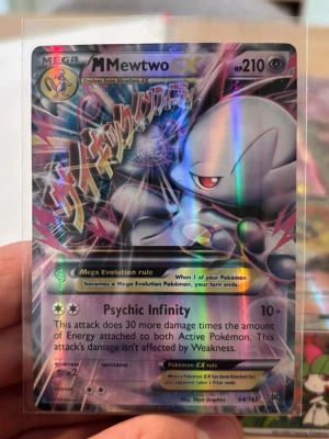 Mewtwo 2015 mega evolution Pokemon - Säljer min 2015 Mega Mewtwo. Om jag skulle ge en PSA rating skulle det vara en 7a