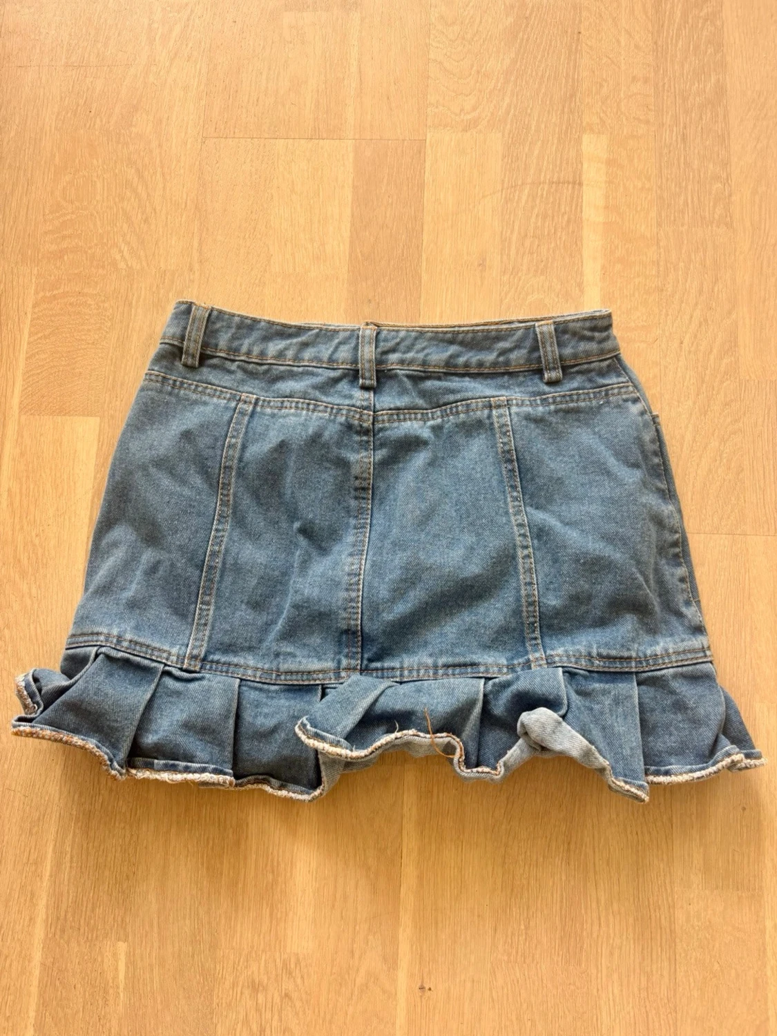 Jeans kjol med volang  - 2