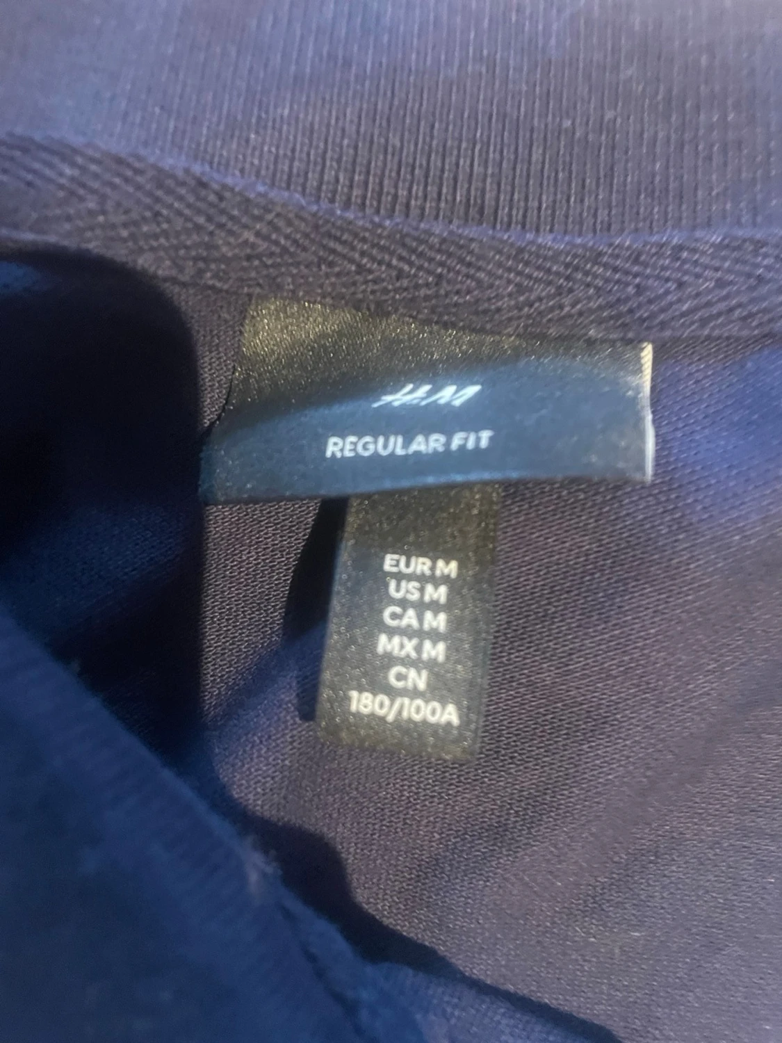 Marinblå pikétröja från H&M - 1