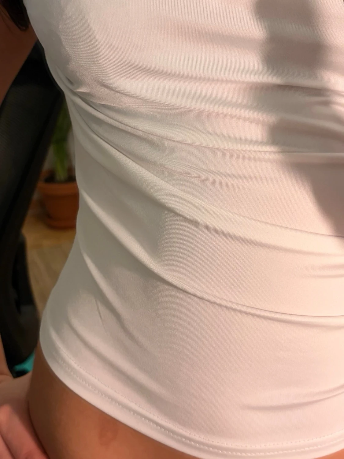 Vit tight ärmlös topp - 1