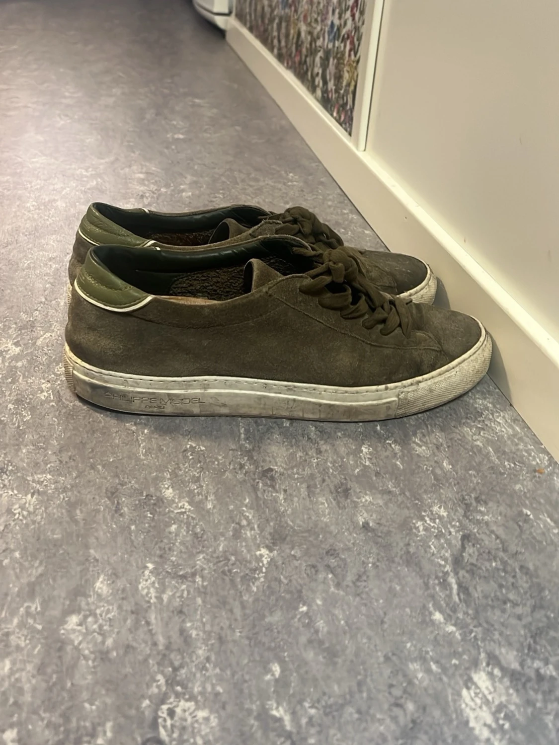 Mörkgröna Philippe modell skor med mocka - 2