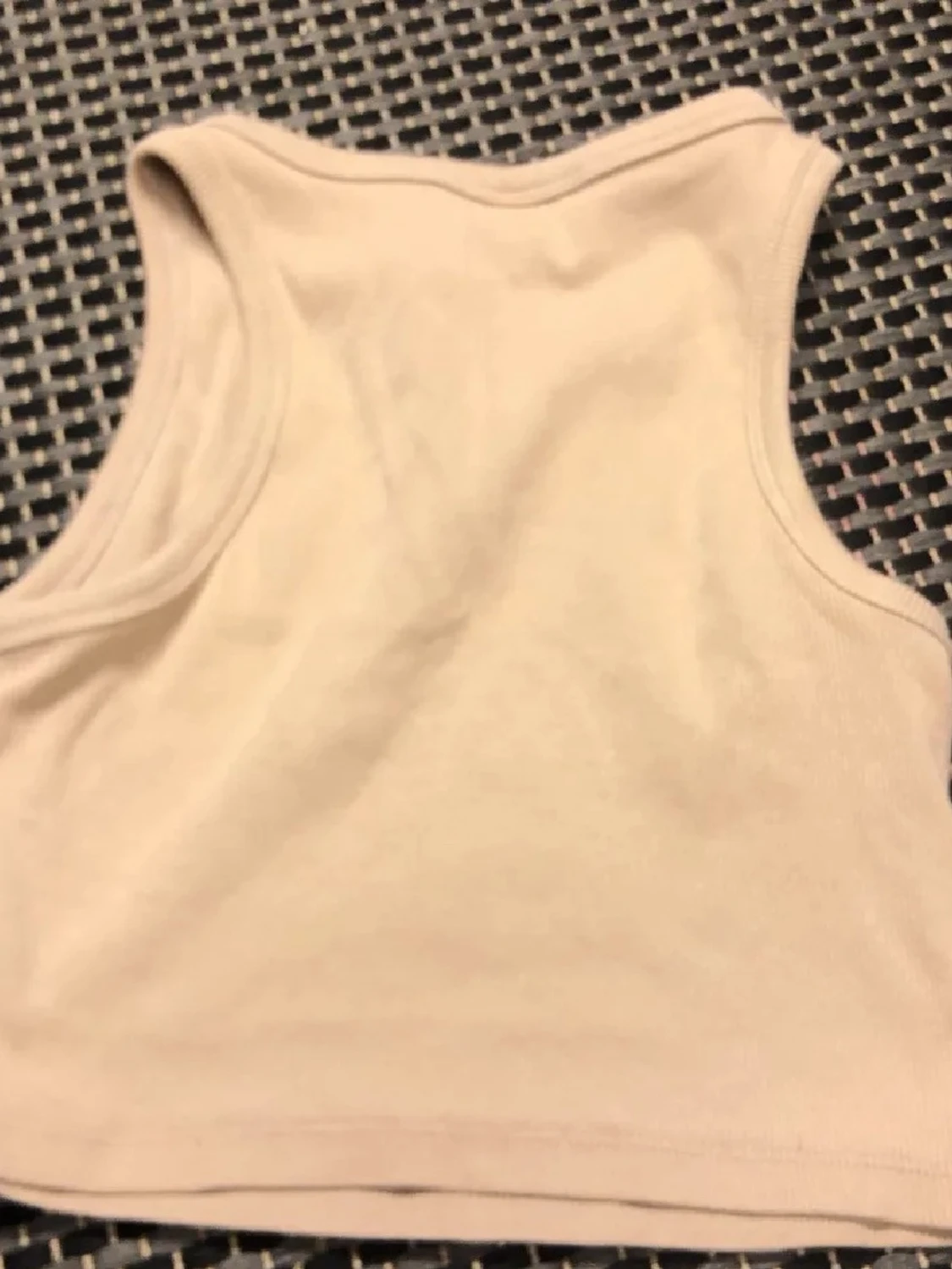 Beige ribbad linnetopp från H&M - 2