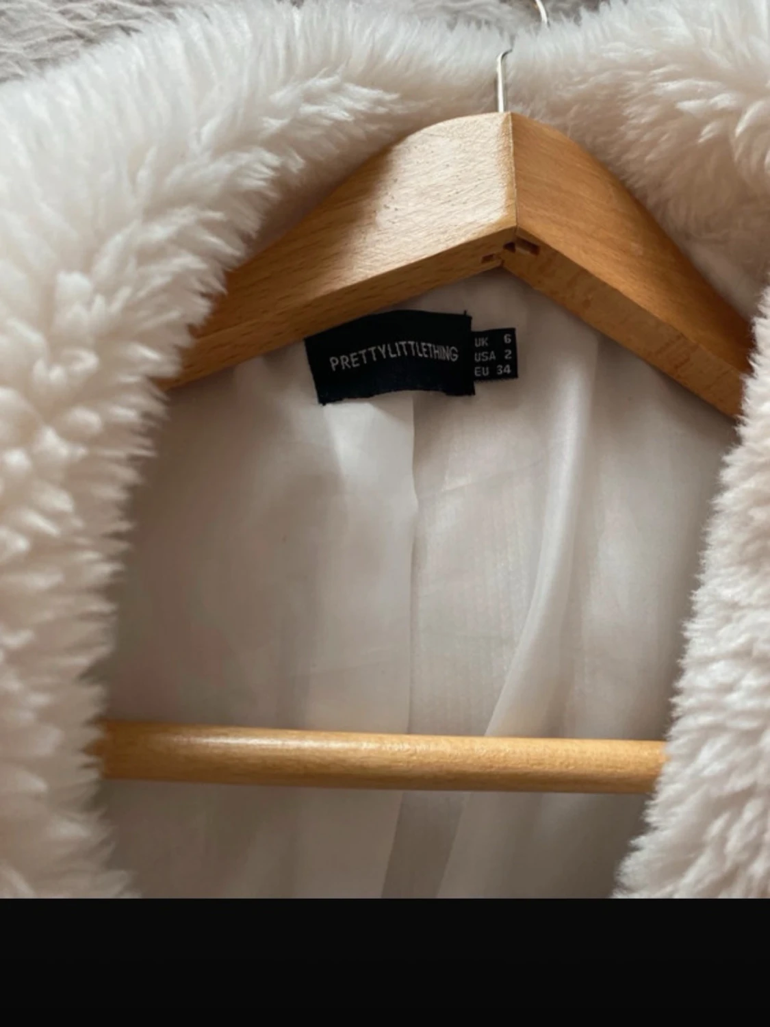 Beige teddyjacka med skärp - 2