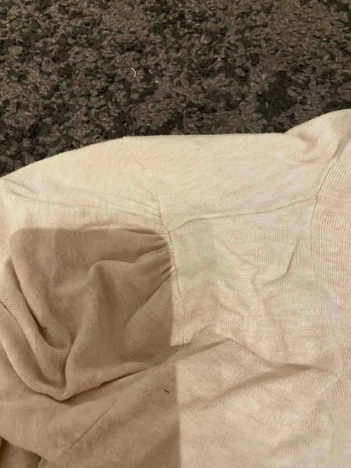 Beige öppen kofta i tunt material - 3