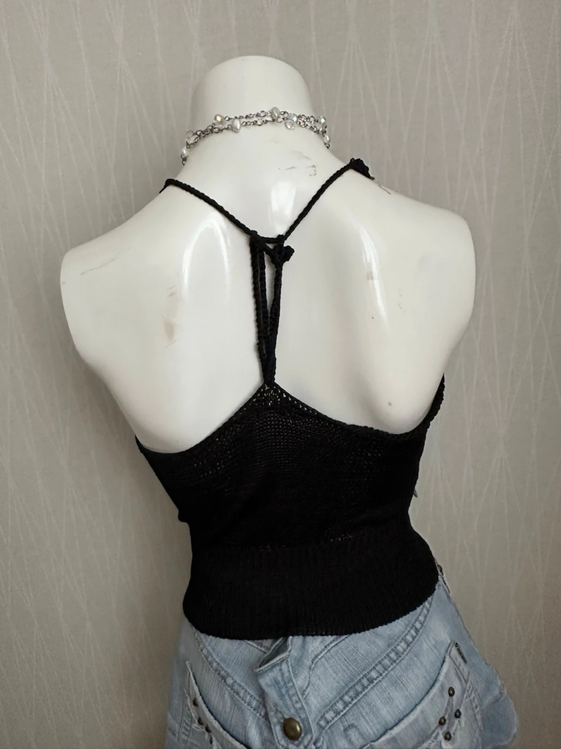 Svart paljettopp  - 2