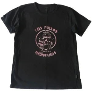 Breaking bad/ Los pollos hermanos T-shirt/ graphic tee/ T-shirt med tryck, y2k/ cyber/ alt/ 2000tal/ 00tal/ 2008/ 2009 - Unik T-shirt med handtryckt Los Pollos Hermanos tryck på för en Breaking Bad älskare! Trycket är röd/vit/rosa, håller i tvätten (tvätta ut och in)