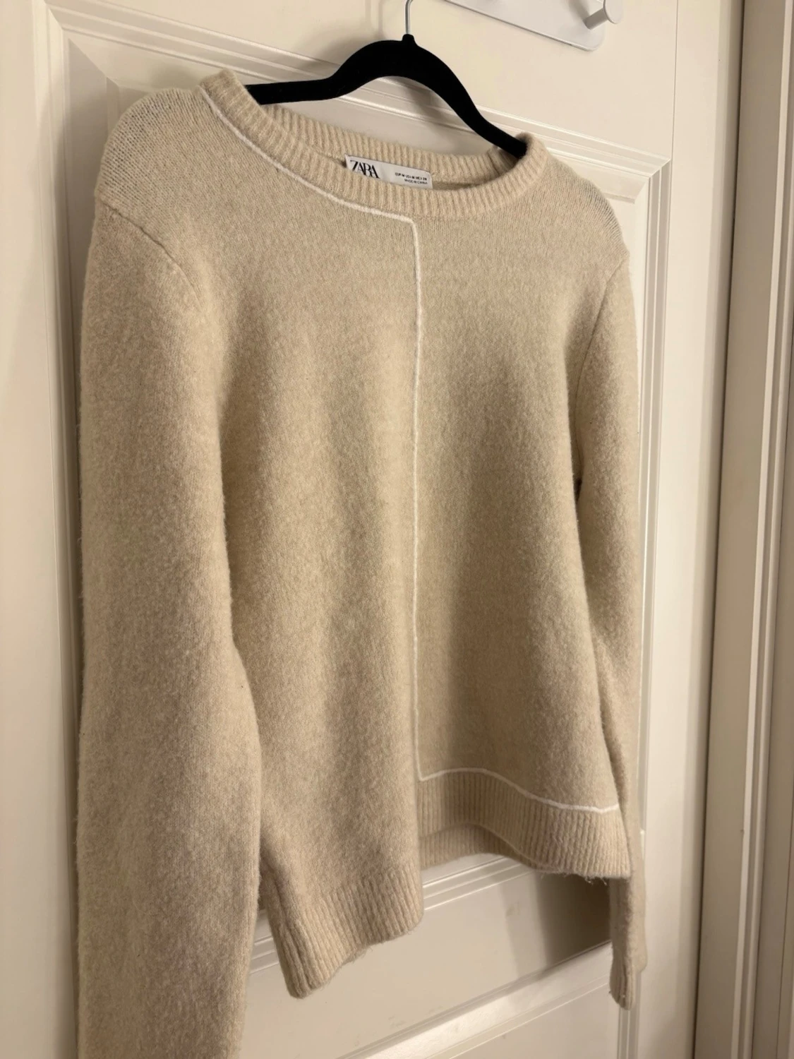 Beige stickad tröja från ZARA - 1