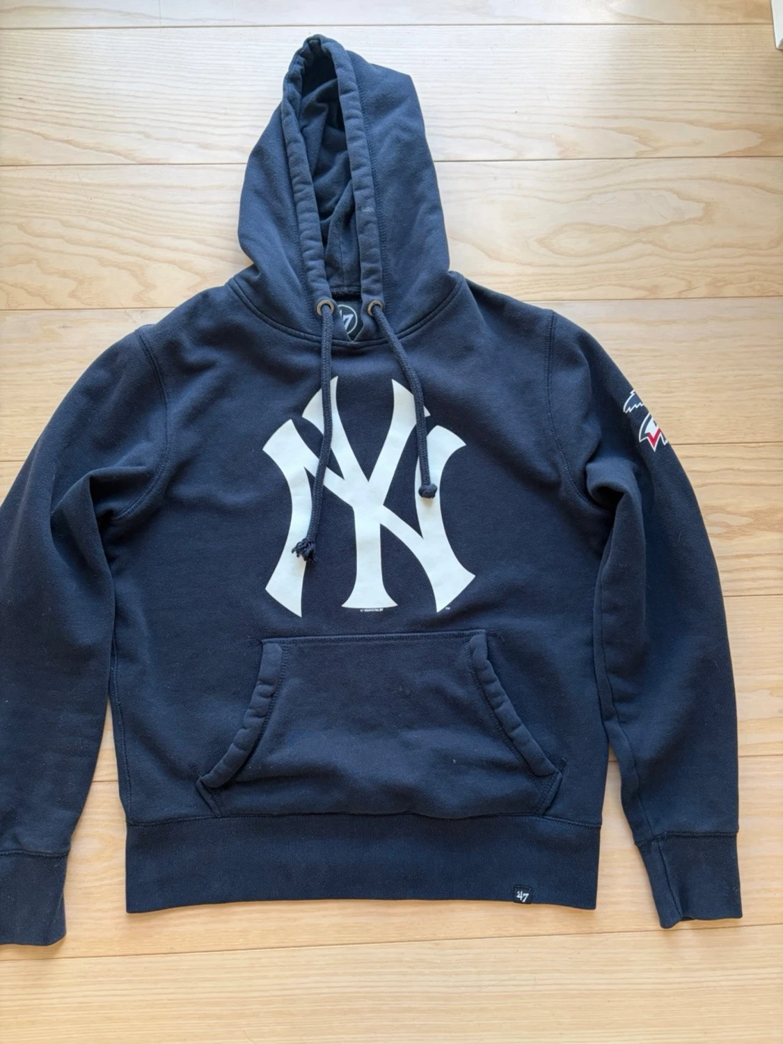 Mörkblå yankees hoodie - 3