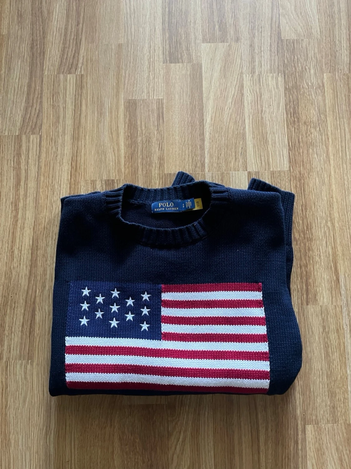Mörkblå stickad tröja Polo Ralph Lauren - 1