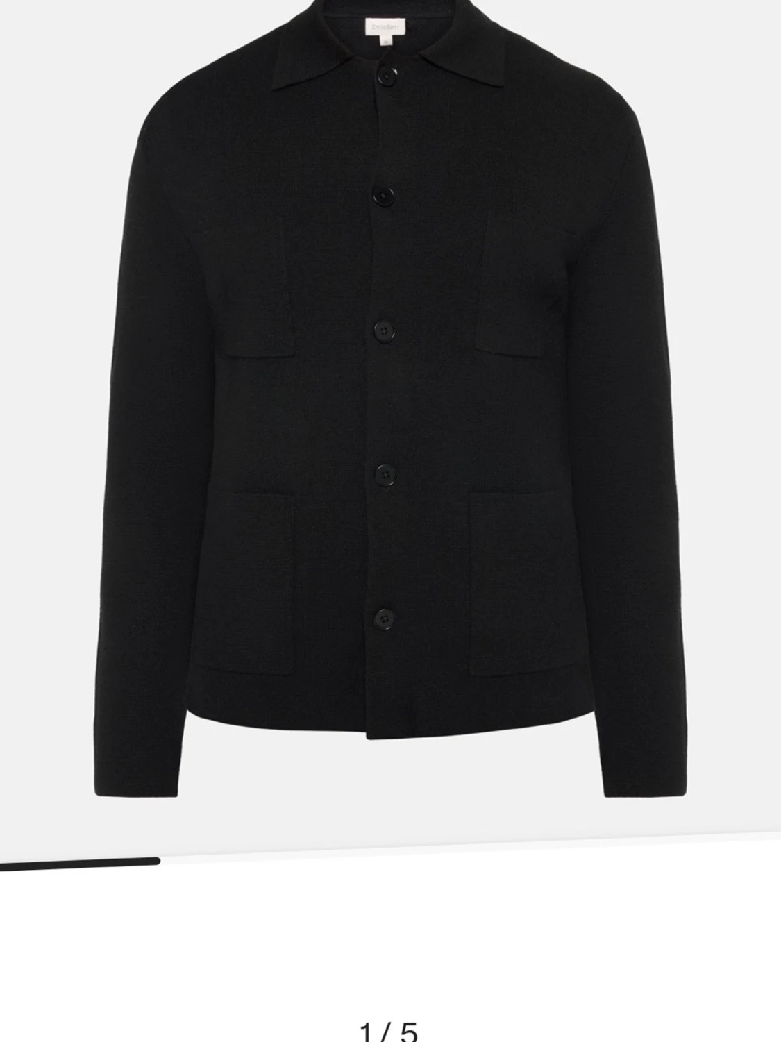 Svart overshirt med fickor från Emilio Sarto