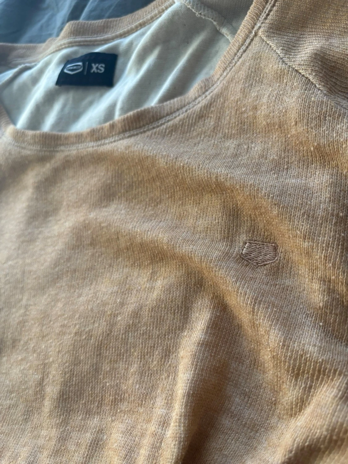 Beige topp med trekvartsärm - 3