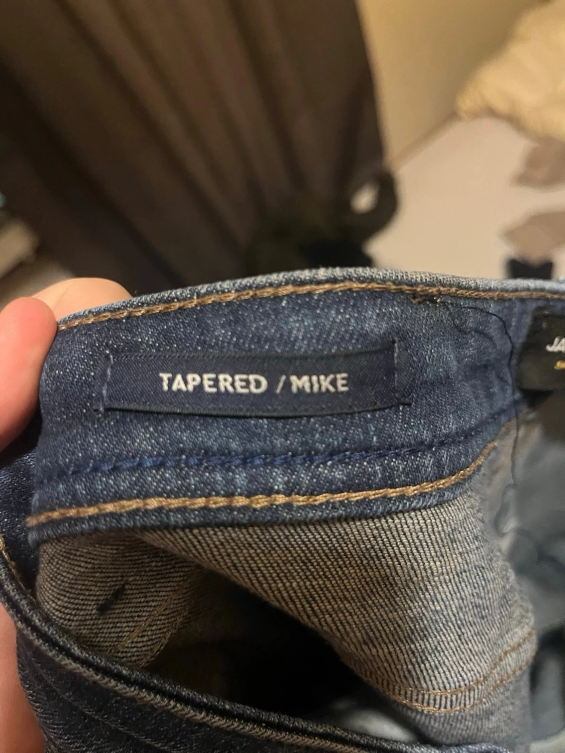 Mörkblå slim fit jeans från Zara - 3