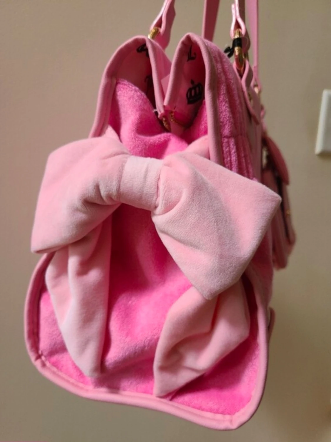 Juicy Couture rosa handväska med rosetter - 1
