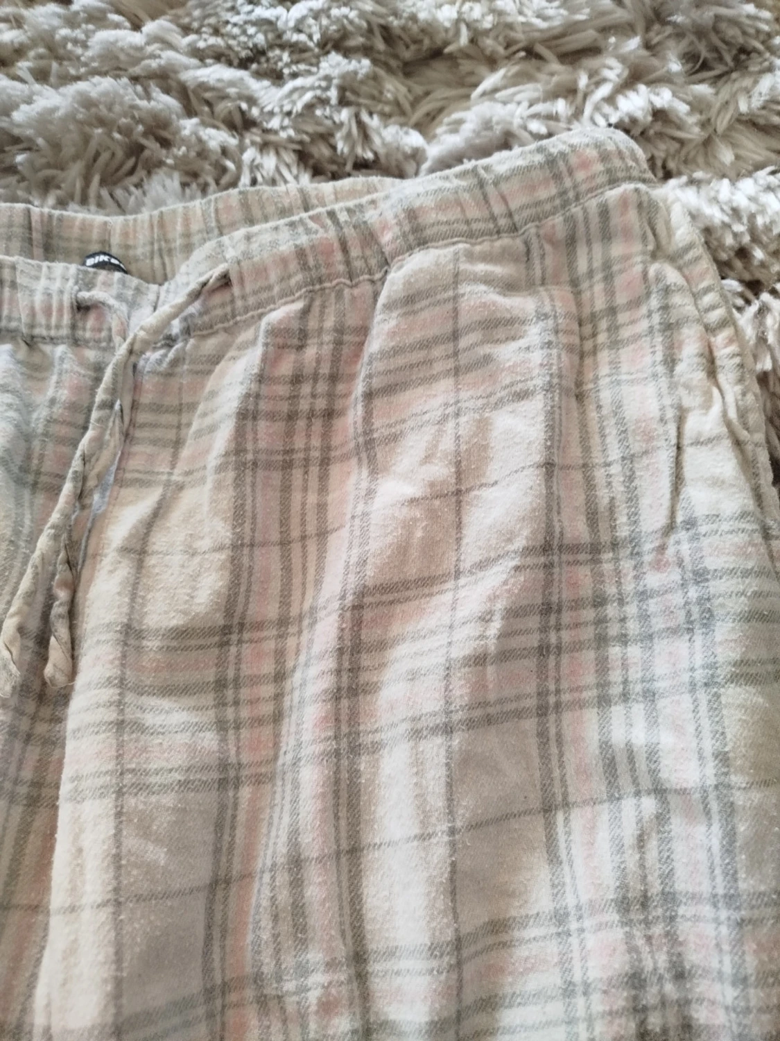 Rutiga pyjamasbyxor i bomull - 1