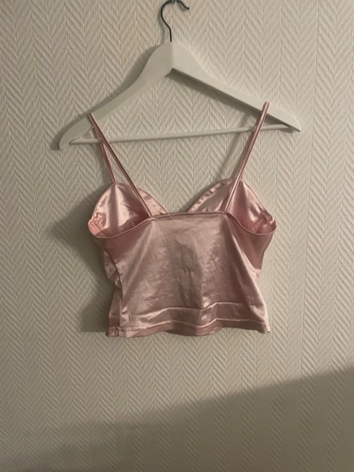 Rosa satin korsett-topp - 1