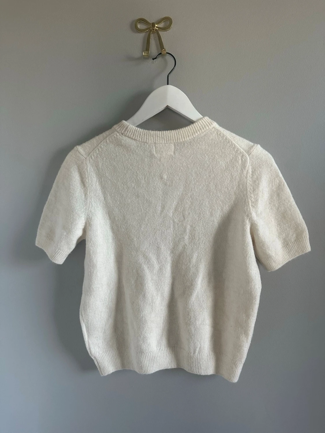 Vit stickad topp från H&M - 2