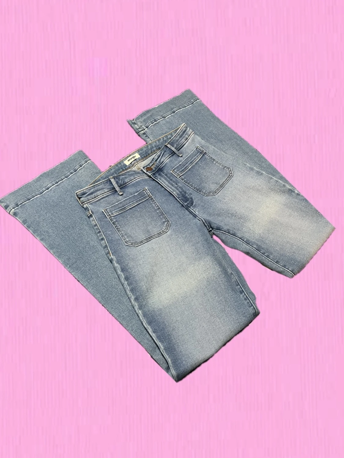 Wrangler ljusblå raka jeans W28 L32 - 1