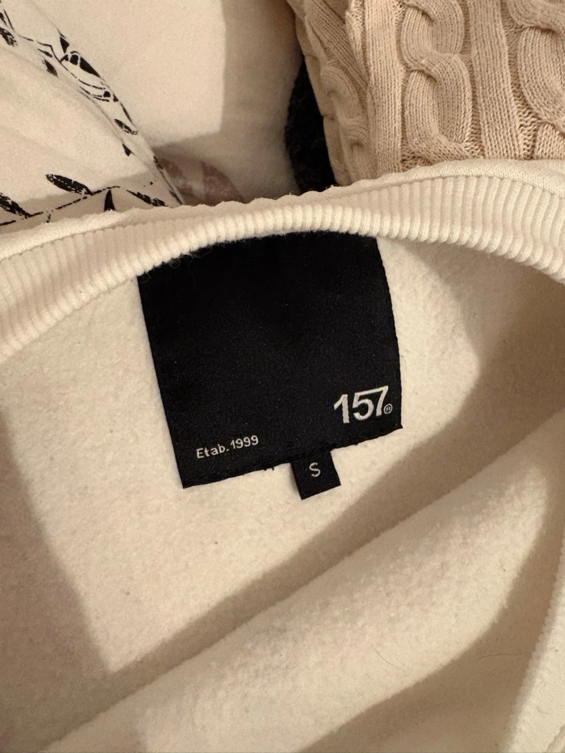 Vit sweatshirt med tryck - 3