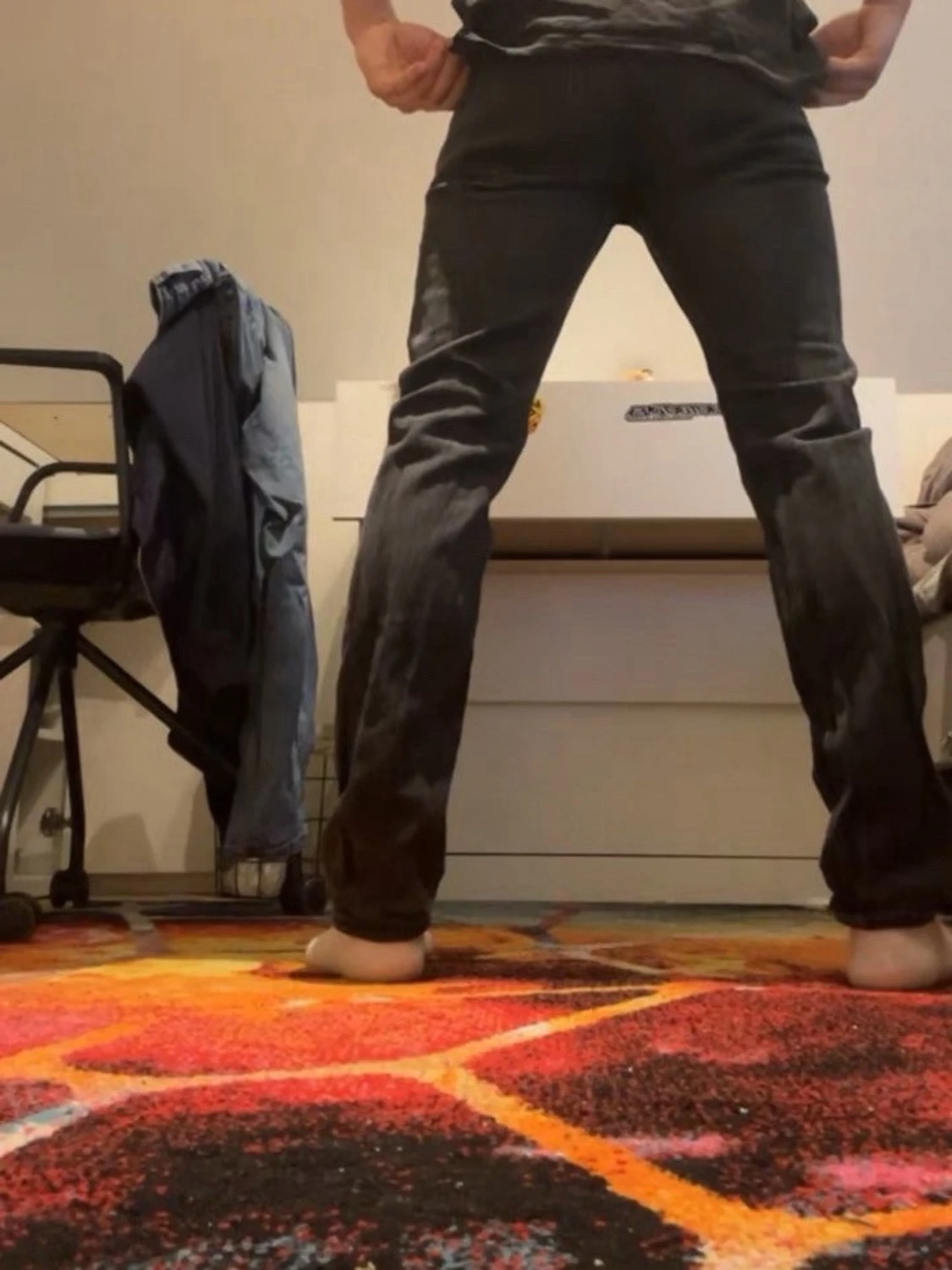 Svarta slim fit jeans - 1