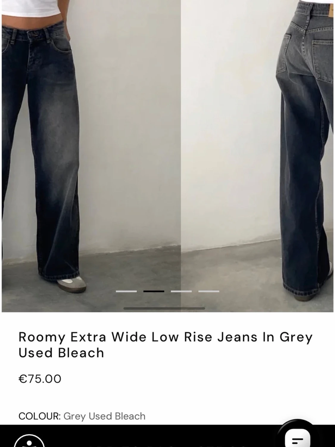 Svarta wide leg jeans - 2