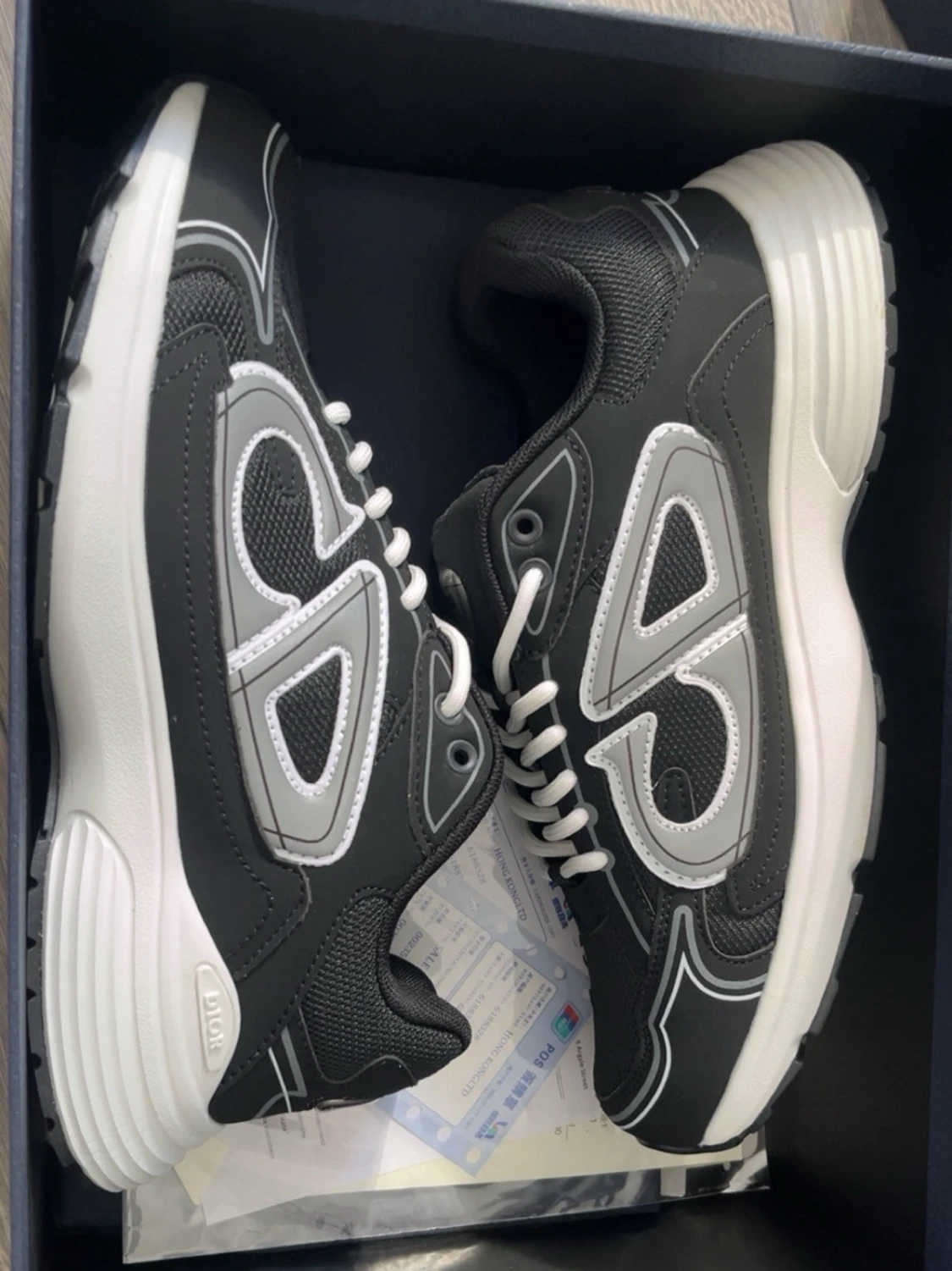 Svarta Dior B30 sneakers med vita detaljer - 3