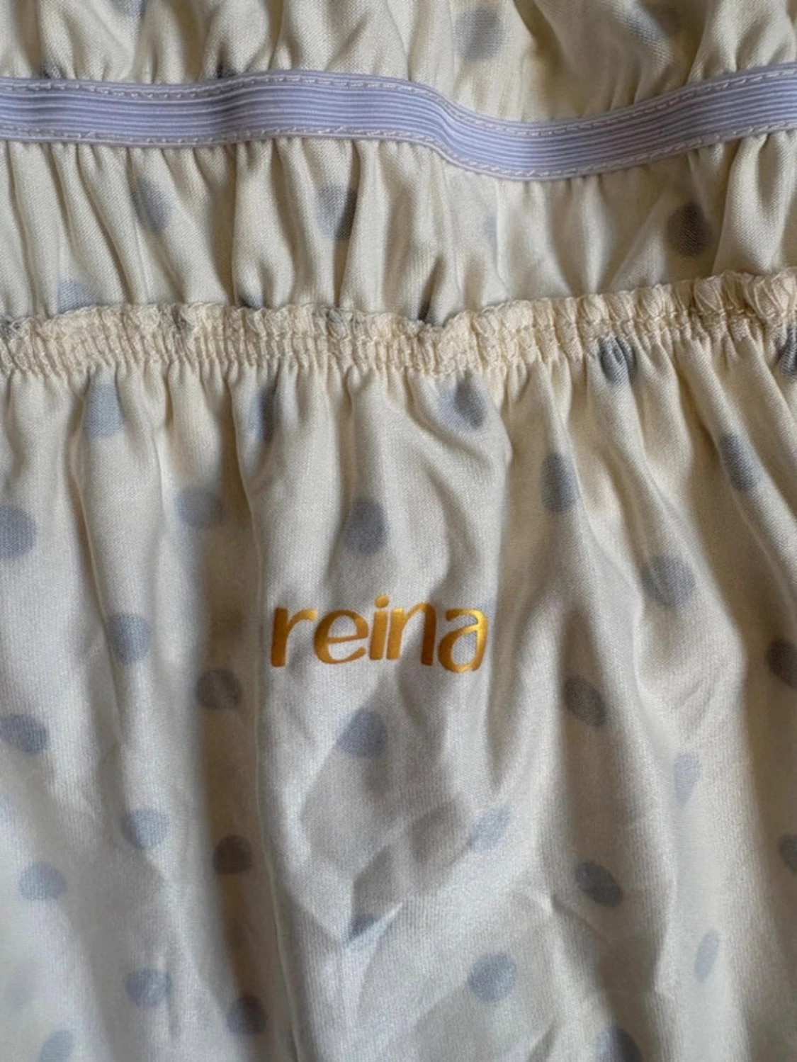 Maxikjol med topp linne polka dot trend small S - 3