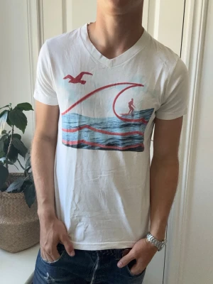 T shirt  - Hollister tee, Inga defekter! Modellen i bilderna är 180 cm 75 kg och bär Storlek M , Kom med frågor! 🌟 (Kan gå ned i pris vid köp av paket 😉) 