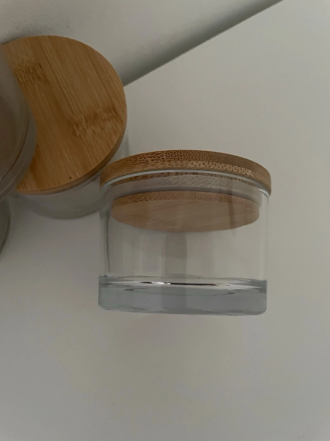 Glasburkar med bambulock, 5-pack - 2