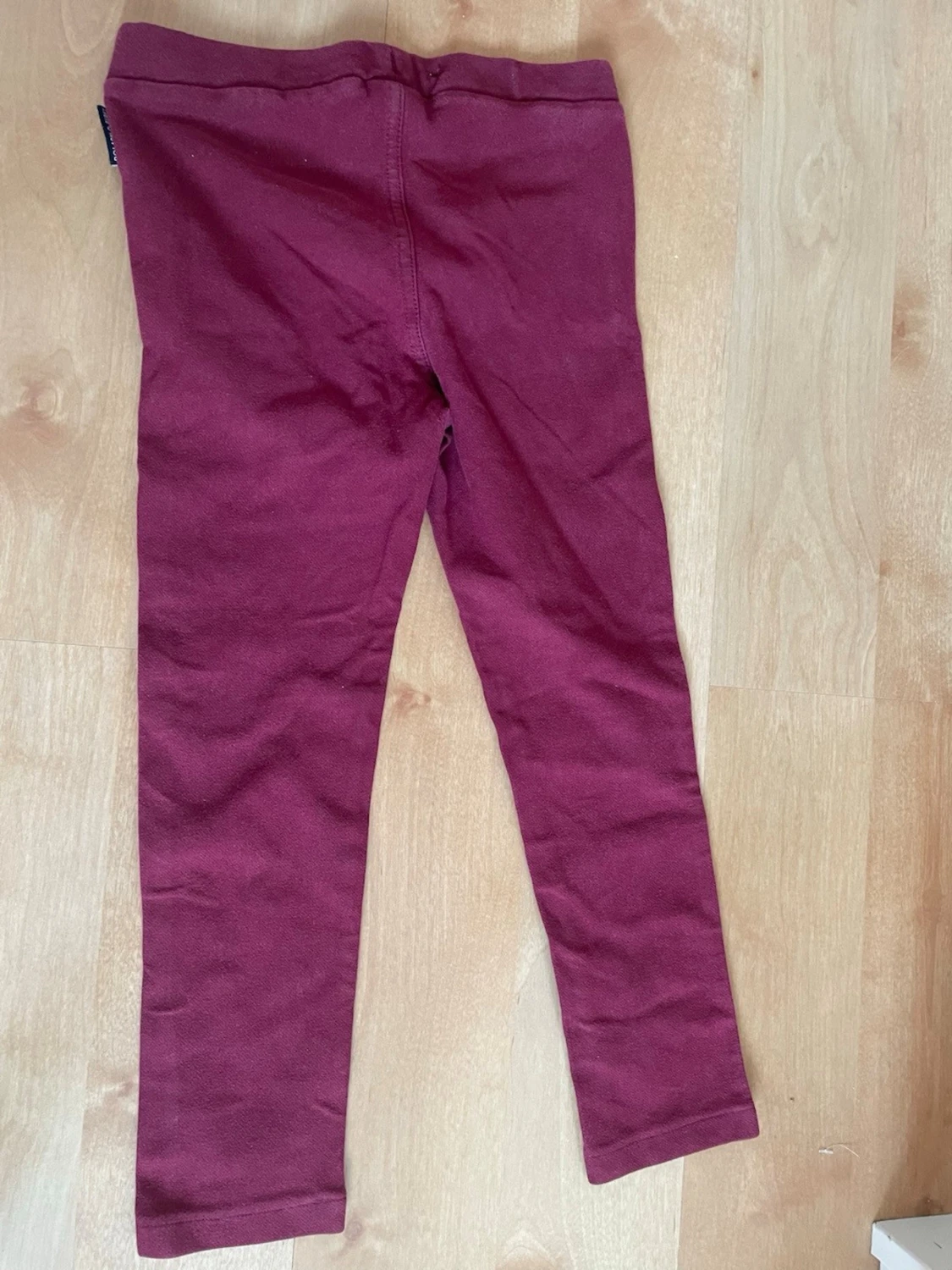 Vinröda leggings med dragkedjedetalj storlek 104 - 1