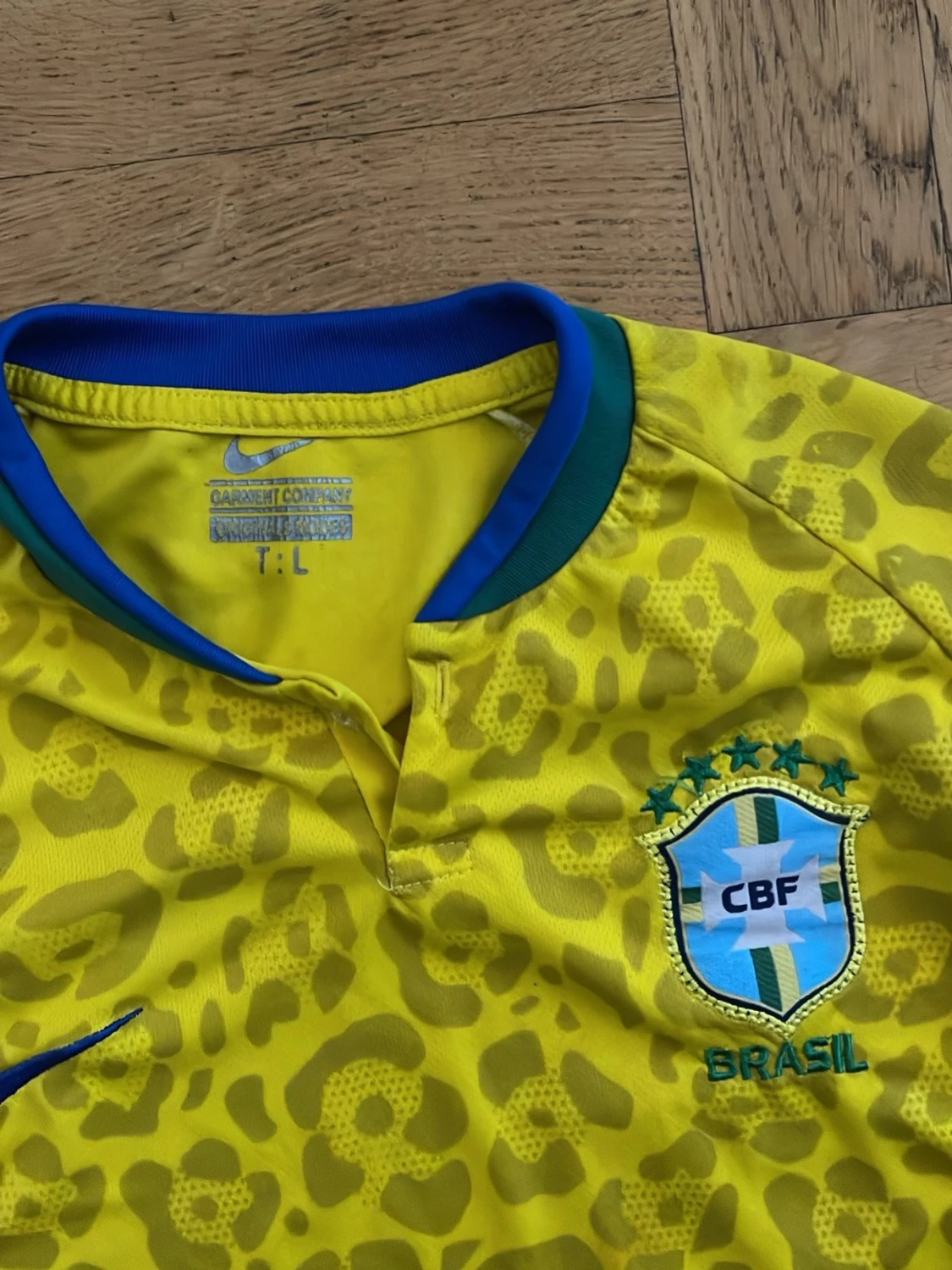 Brasilien Nike matchtröja gul leopard - 2