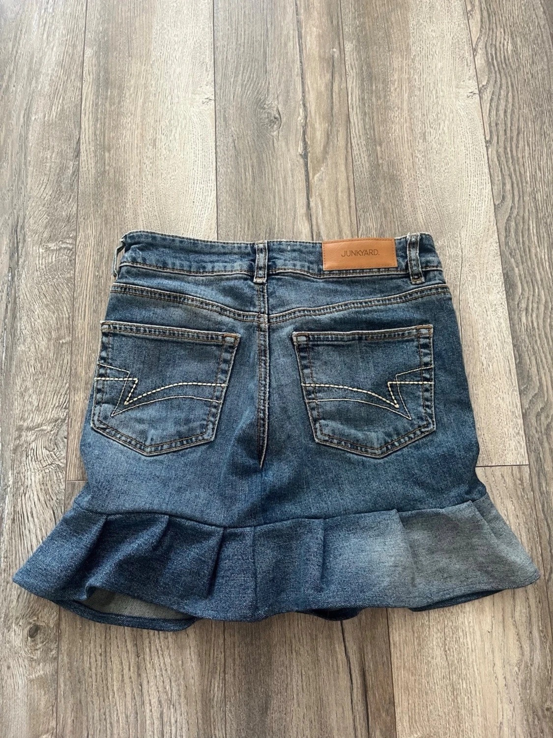 Jeanskjol med volang  - 1
