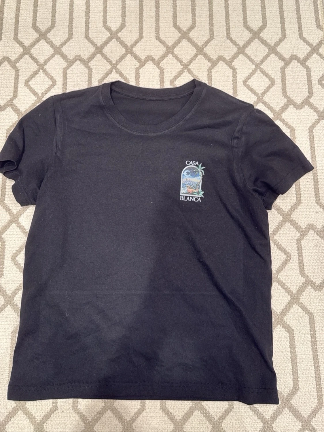 Svart Casablanca t-shirt med tryck - 1