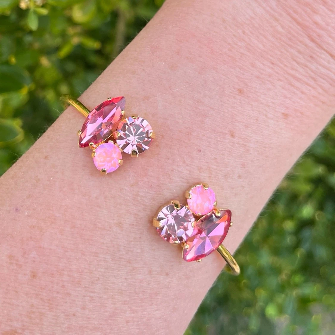 Armband Bangle Mixed sized Rosa - 2