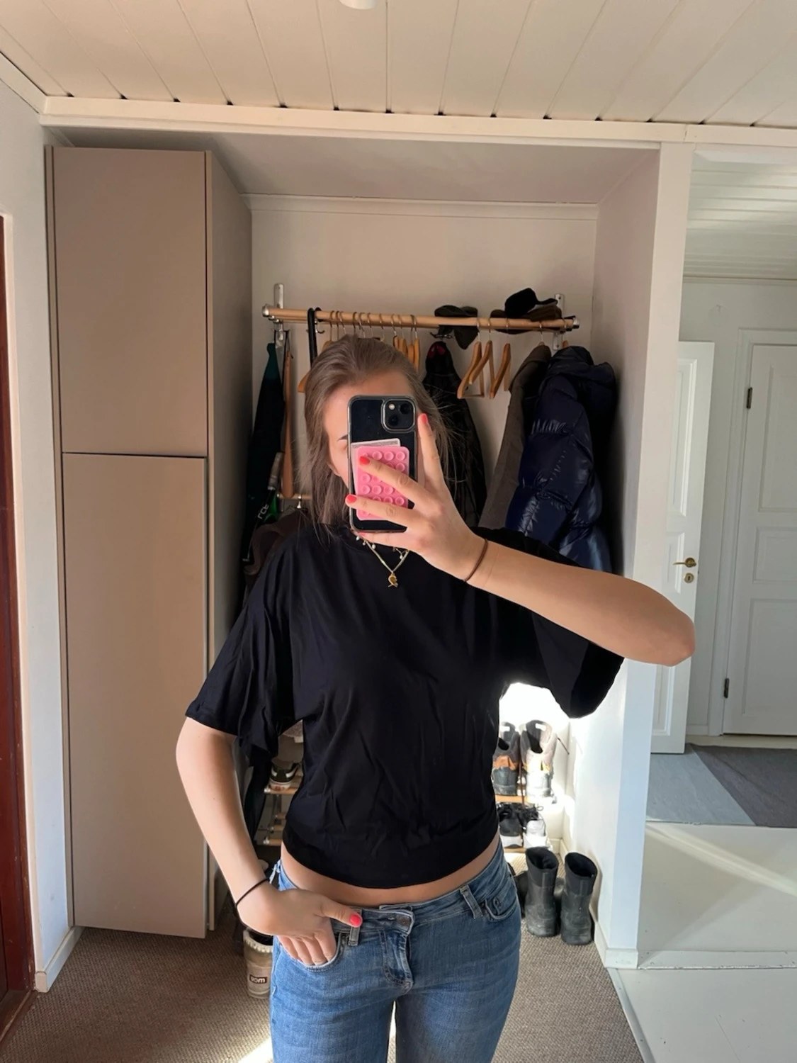 Svart loose-fit t-shirt