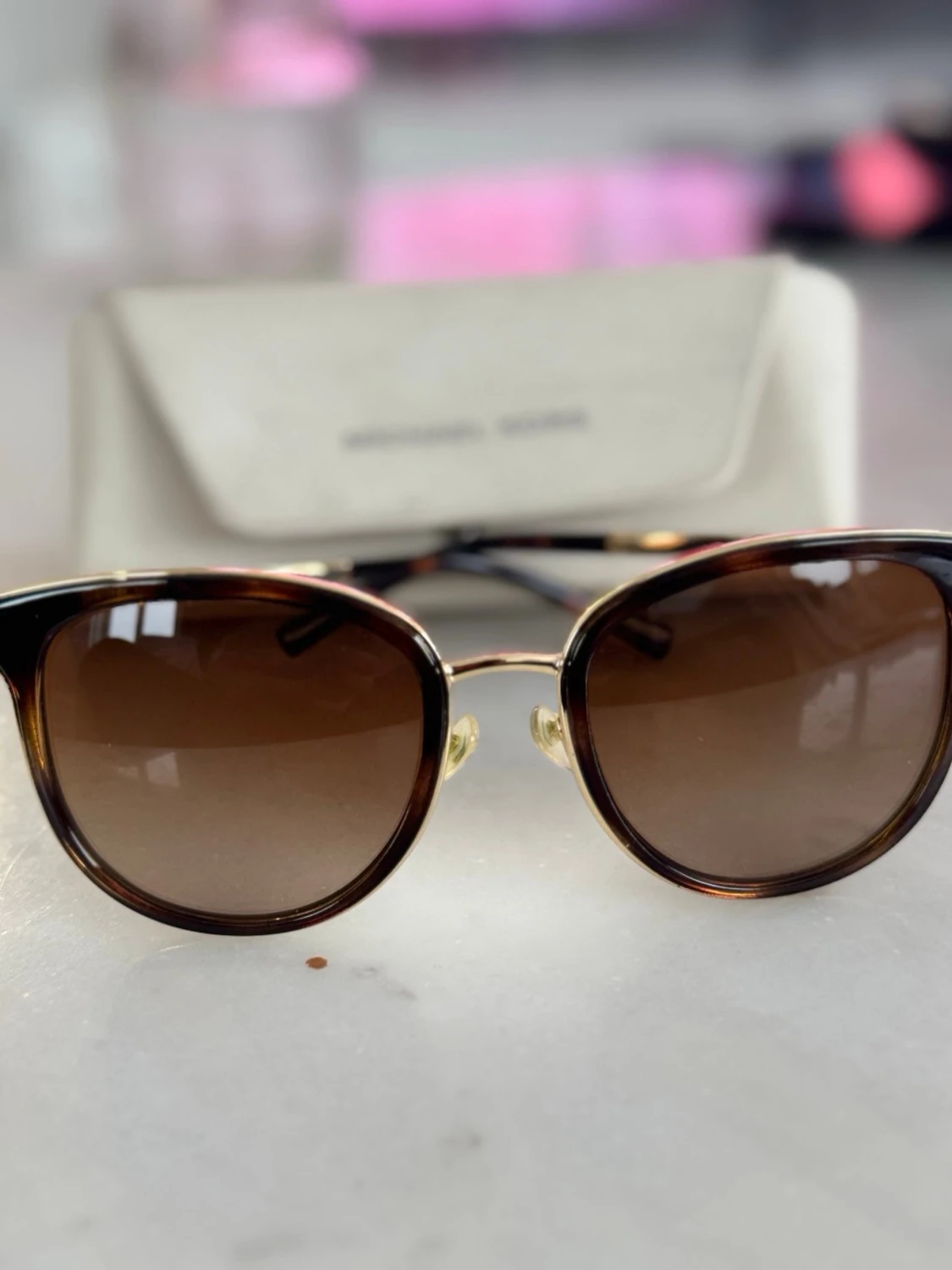 Kate Spade solglasögon i rosa metall - 2