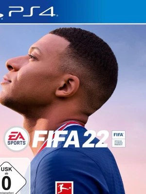 FIFA 22 till PS4 - FIFA 22 till PlayStation 4 är ett fotbollsspel från EA Sports. Omslaget har en blå och rosa ton med en spelare i profil. Spelet är officiellt licensierat av FIFA och har klassificering USK 0. Perfekt för dig som gillar sportspel och fotboll.