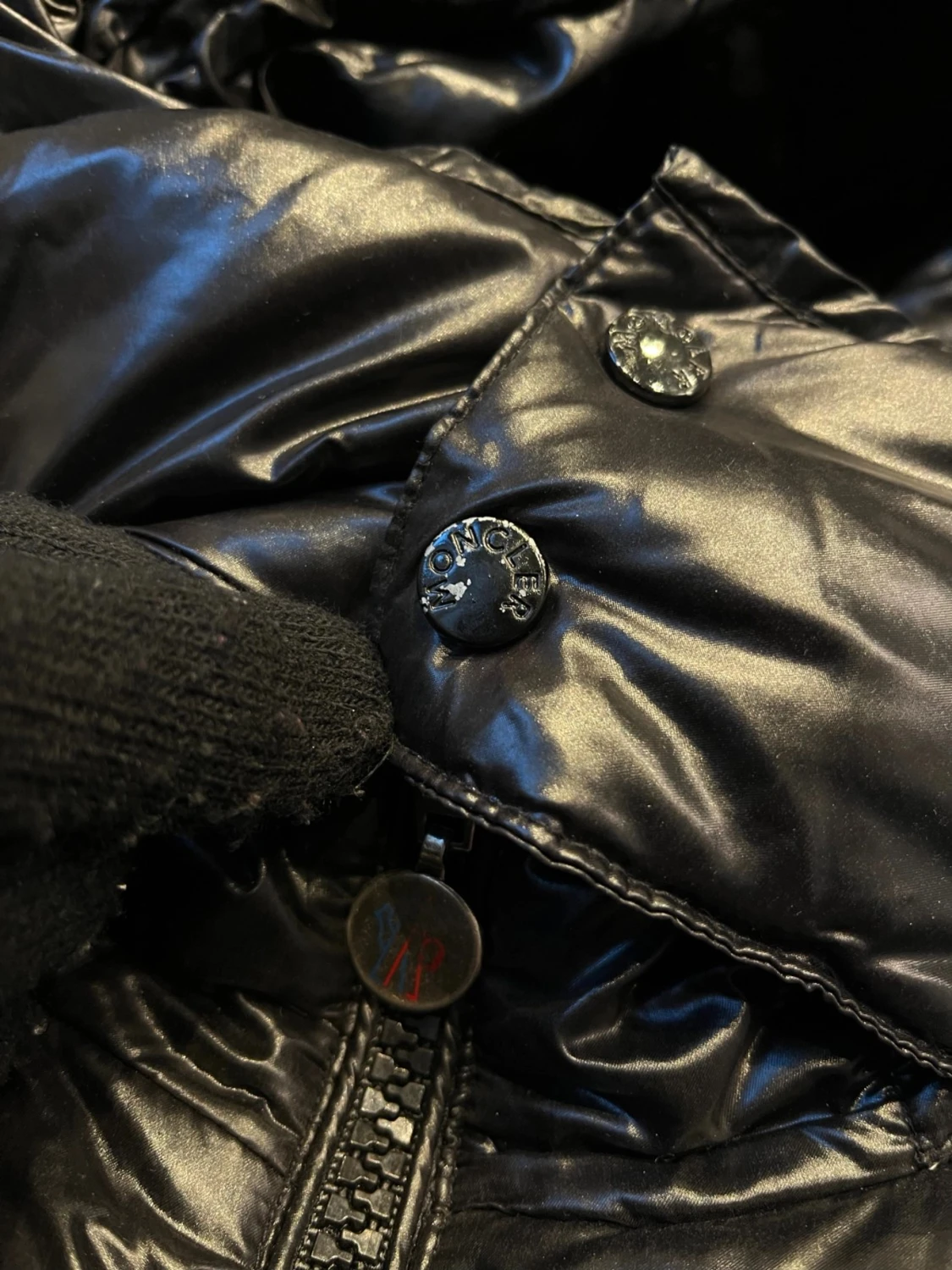 Svart Moncler pufferjacka M - 5