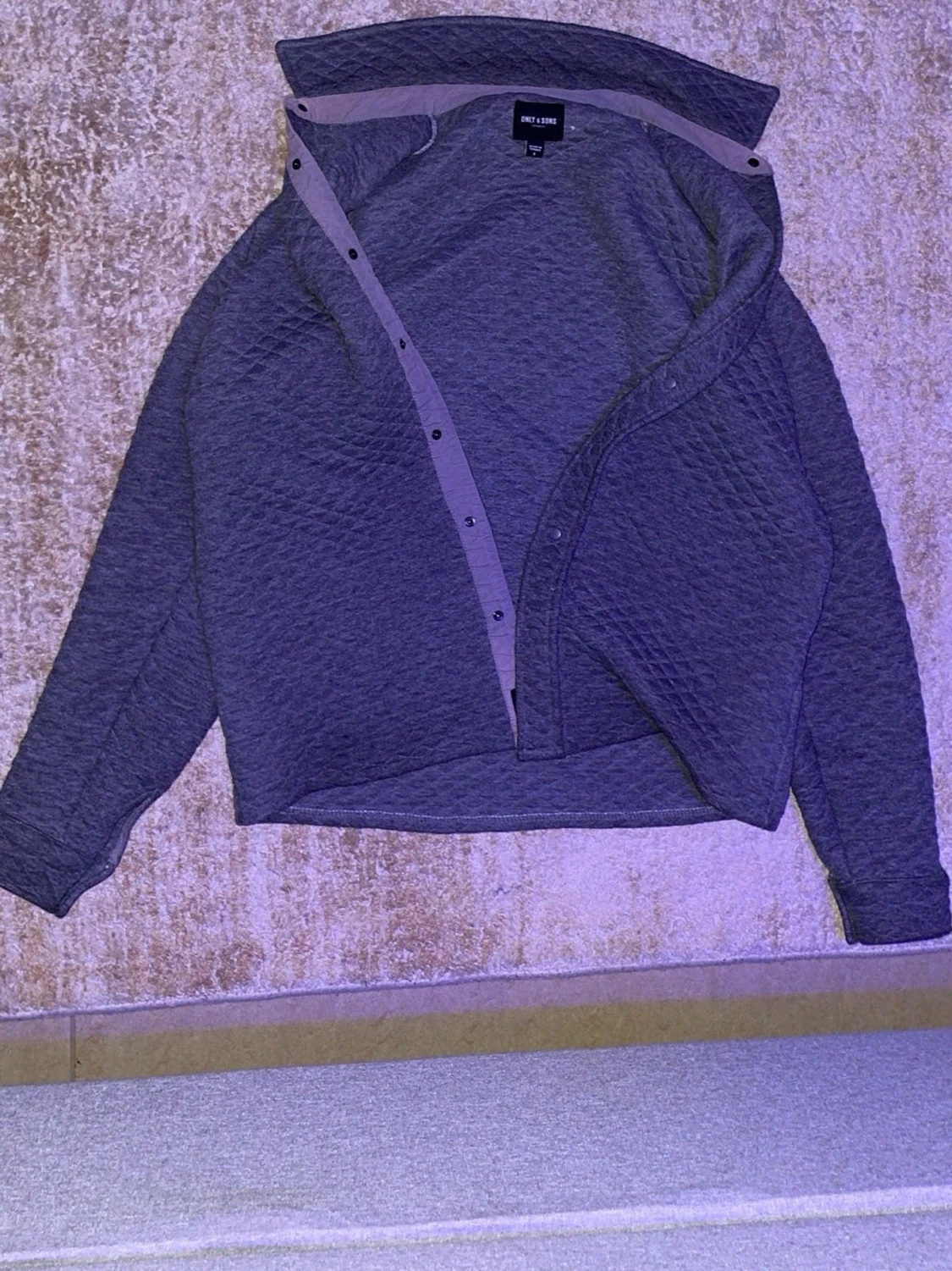 Mörkgrå quiltad skjorta Rock And Blue - 1