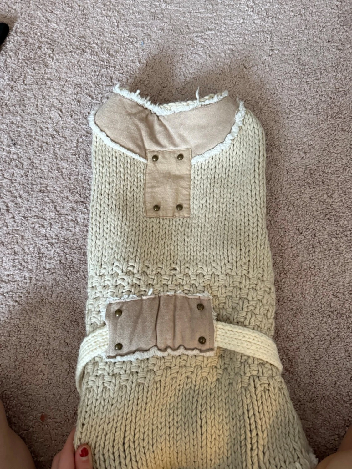 Stickad beige väst från Object - 2