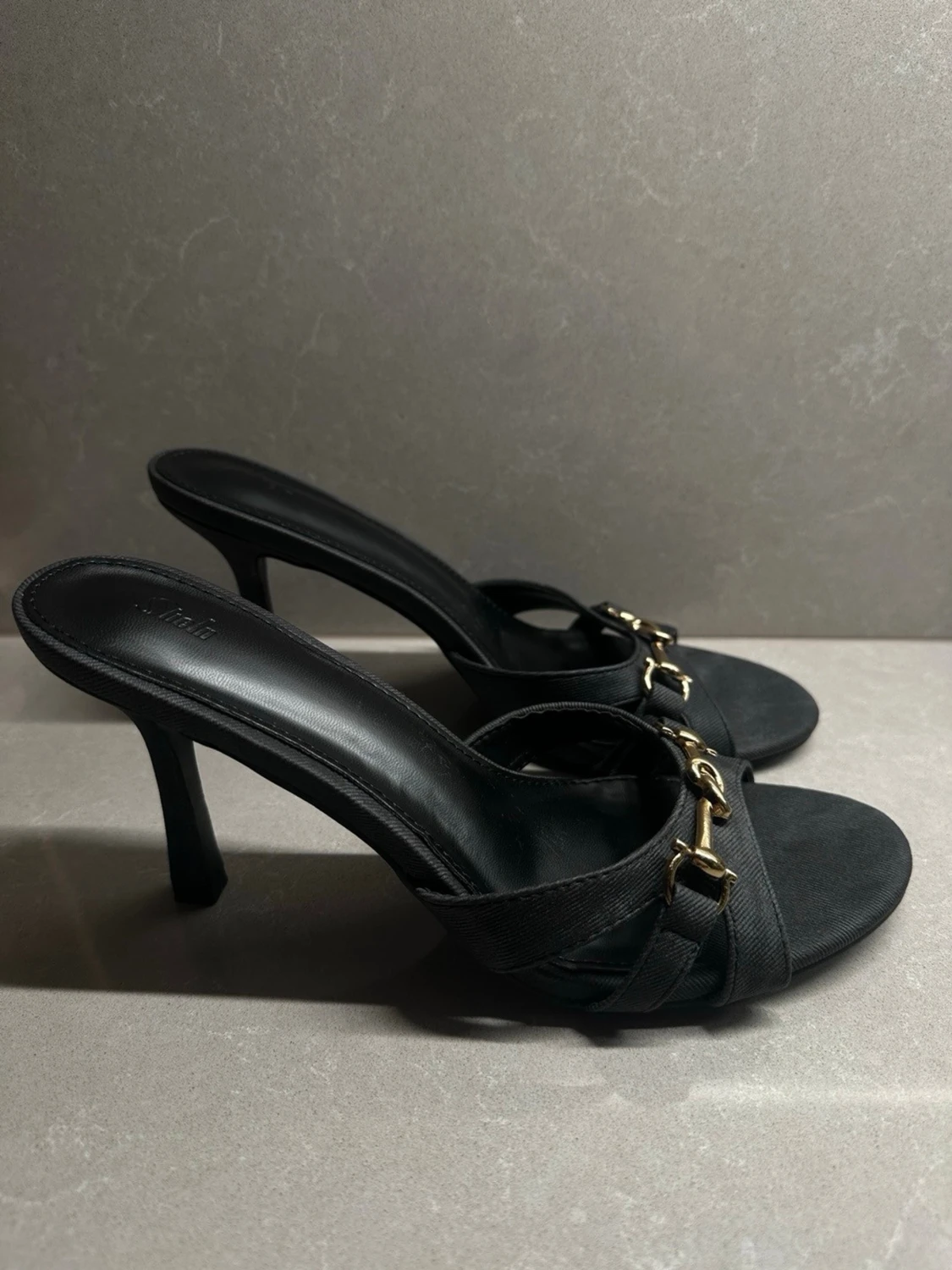 Grå/svarta klackskor  - 2