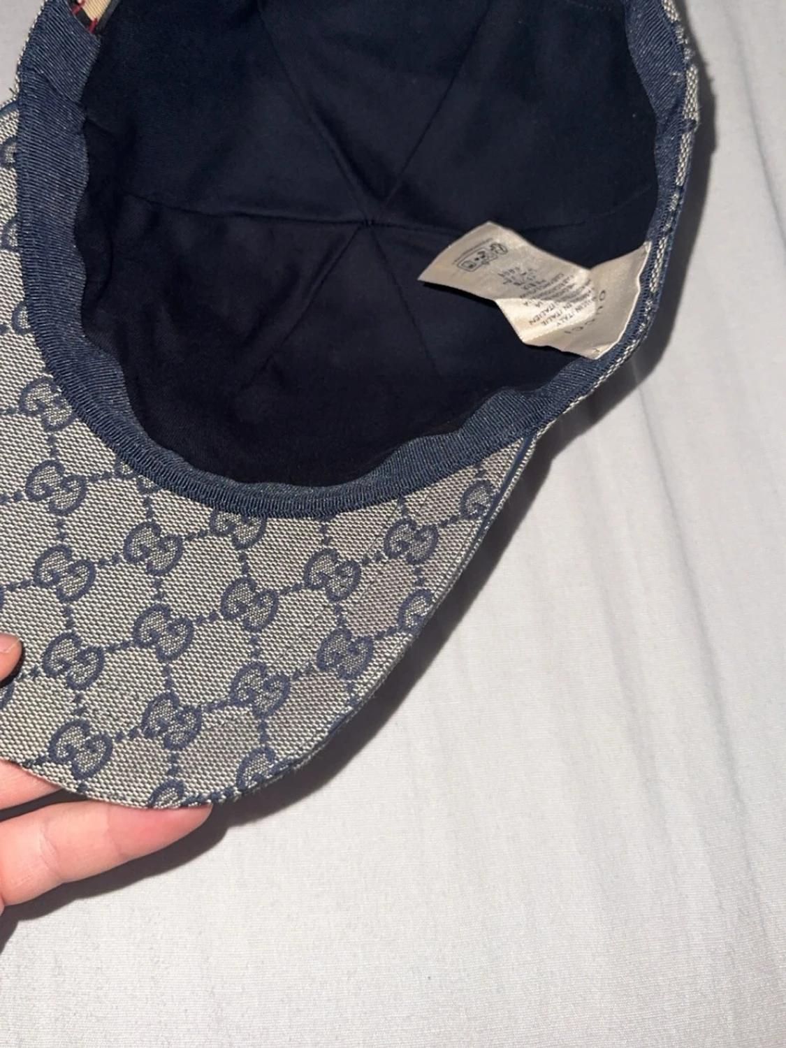 Gucci beige keps med GG-mönster - 5