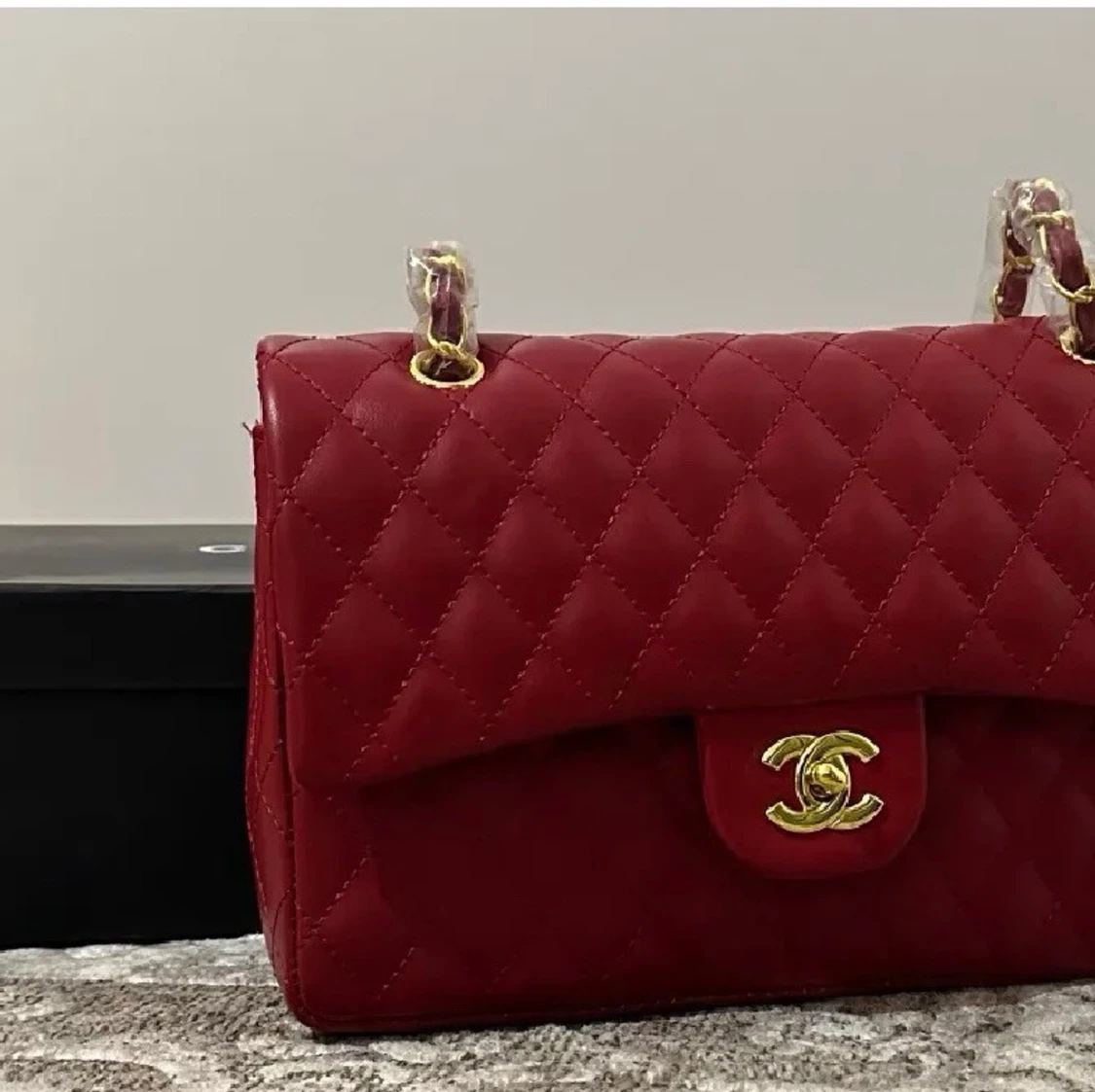 Röd Classic Flap handväska - 1