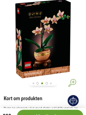 LEGO Mini Orchid Botanicals - Byggsats från LEGO Botanicals-serien som föreställer en miniorkidé i kruka. Setet innehåller 274 delar och har detaljer i vitt, rosa, grönt och beige. Perfekt för dig som gillar växter och pyssel. Kommer i originalförpackning. Den är byggd en gång men alla delar är kvar. Orginalpris 300kr
