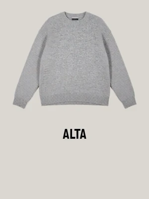 Ljusgrå stickad tröja  - Orginalpris:300