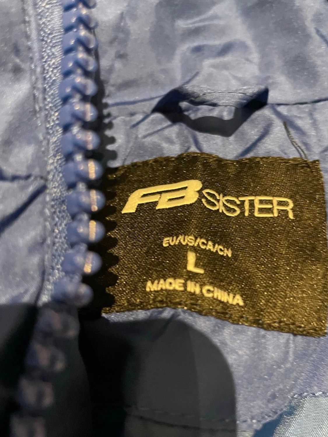 Blå och vit pufferjacka FB Sister - 1