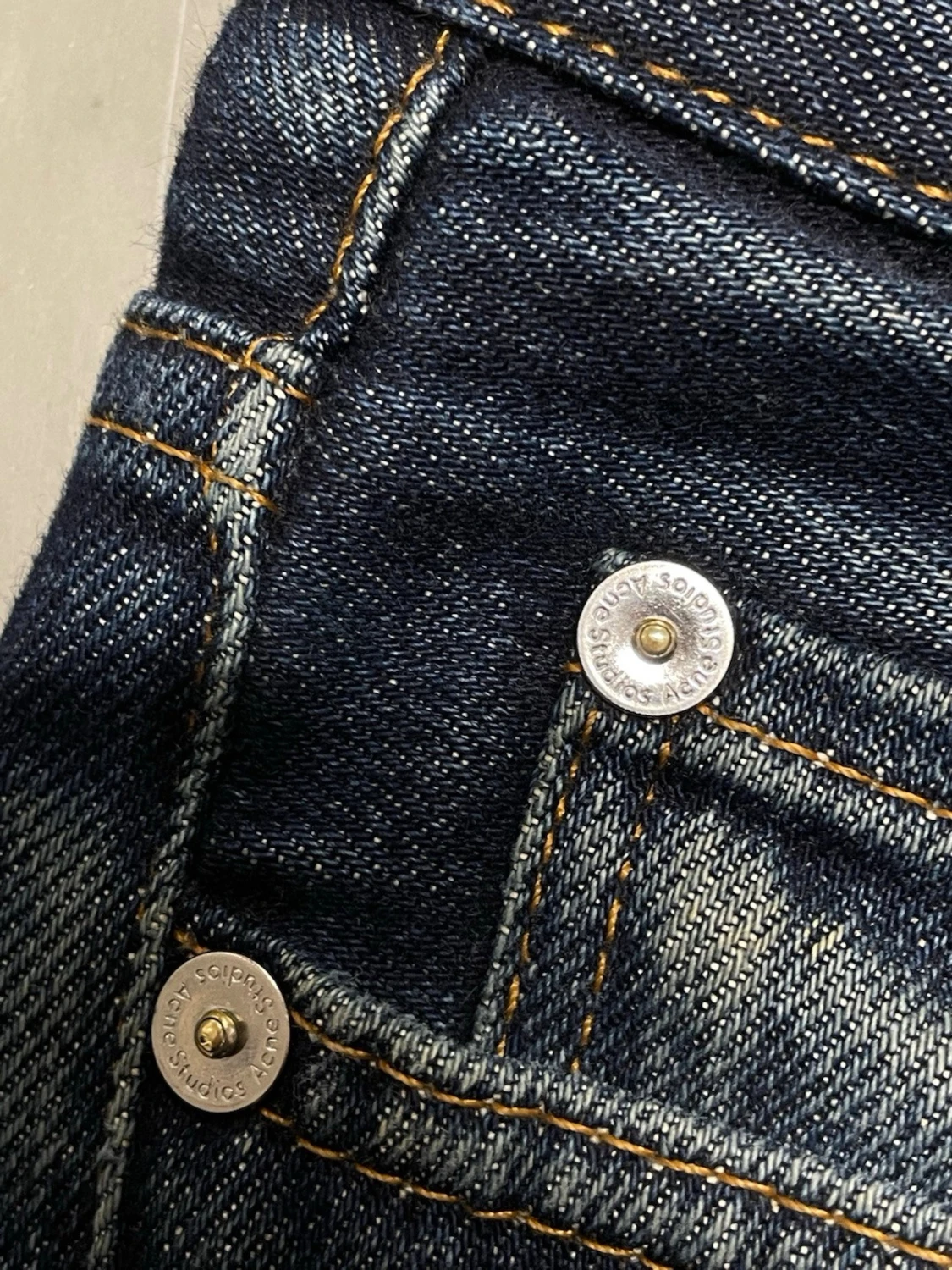 Mörkblå raka jeans från acne - 5