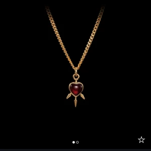 Maria Nilsdotter halsband - Halsband från Maria Nilsdotter, modell THREE OF SWORDS NECKLACE SMALL i storlek 45! Jättefint skick💕box medföljer. Jag är även intresserad av att byta mot annat Maria smycke/snycken i guld❤️
